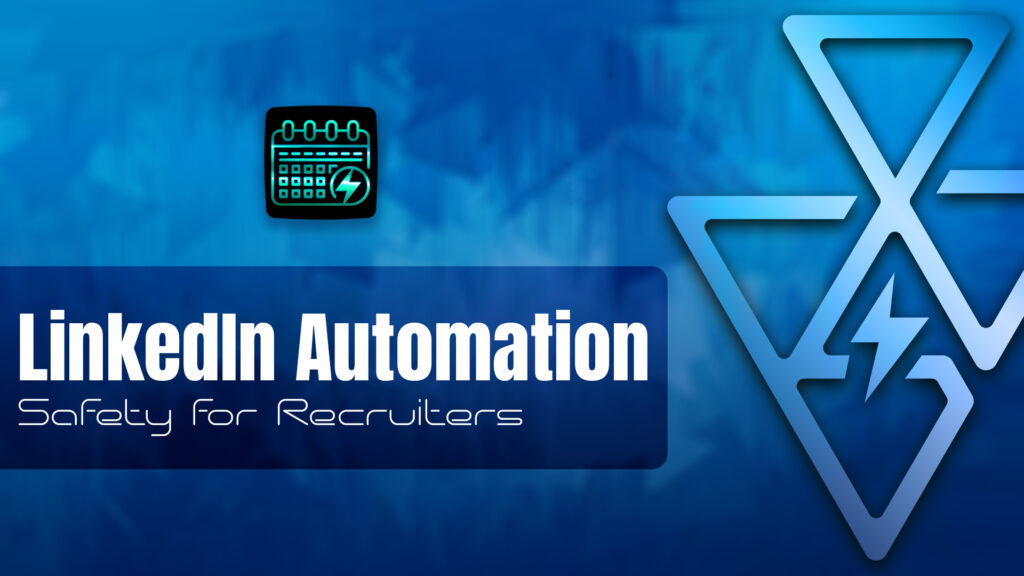 Dashboard screenshot demonstrating LinkedIn automation safety for recruiters with metrics like acceptance and response rates.