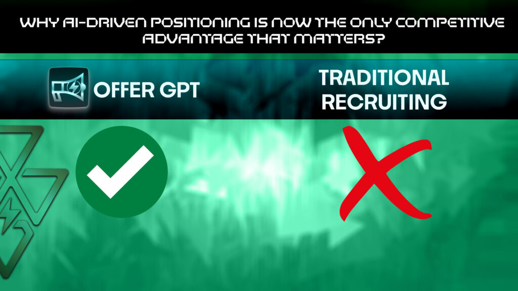 Side-by-side comparison showing AI-powered OfferGPT outperforming traditional recruiting offer methods