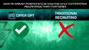Side-by-side comparison showing AI-powered OfferGPT outperforming traditional recruiting offer methods