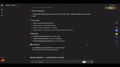 OfferGPT Live Real Example 