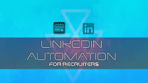LinkedIn automation for recruiters dashboard showing acceptance rate, reply rate, and meeting conversion metrics.