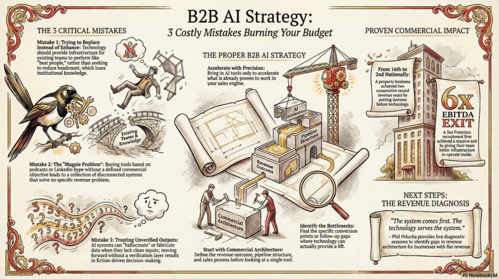 B2B AI Strategy: 3 Costly Mistakes Burning Your Budget by Phil Pelucha | Billionaires In Boxers