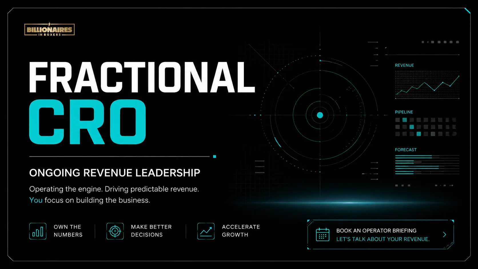 Fractional CRO - Revenue Acceleration by Billionaires In Boxers