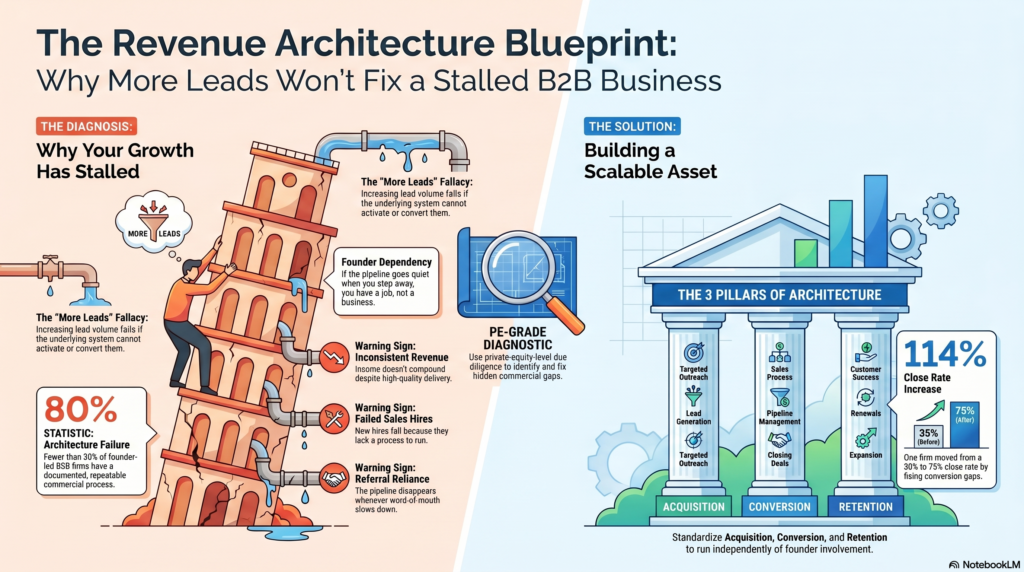 revenue architecture founder dependency diagram — B2B business growth