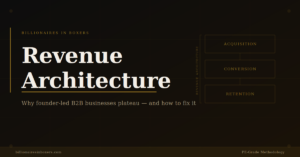 what is revenue architecture, founder dependency, B2B revenue plateau, revenue architecture for founder-led businesses
