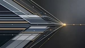Interlocking decision bands show how AI for business strategy turns many signals into one prioritized action.